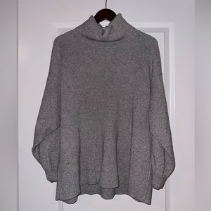 Free People grey oversized sweater